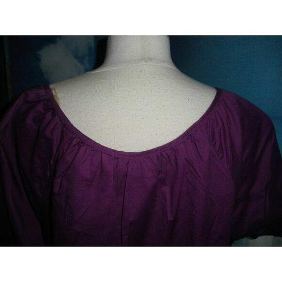 NEW by BASIC EDITIONS, GORGEOUS PURPLE PEASANT BLOUSE, TOP, SHIRT  PLUS SIZE 2X - Picture 10 of 12